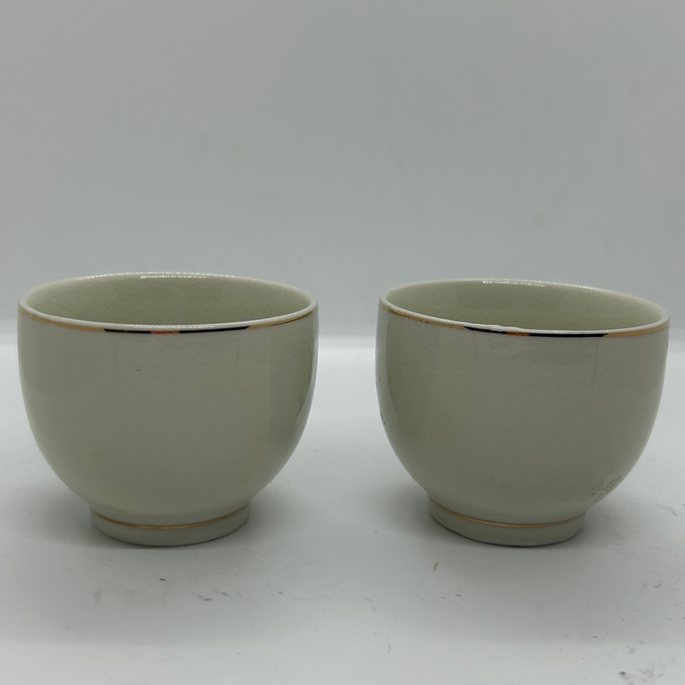 Set Of 2 Sake Cups Floral Japanese Shot Glass - Picture 6 of 12